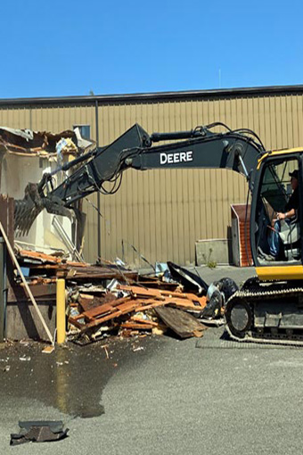 Demolition with Excavator